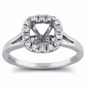 1/5 Carat Diamond Halo Semi Mount